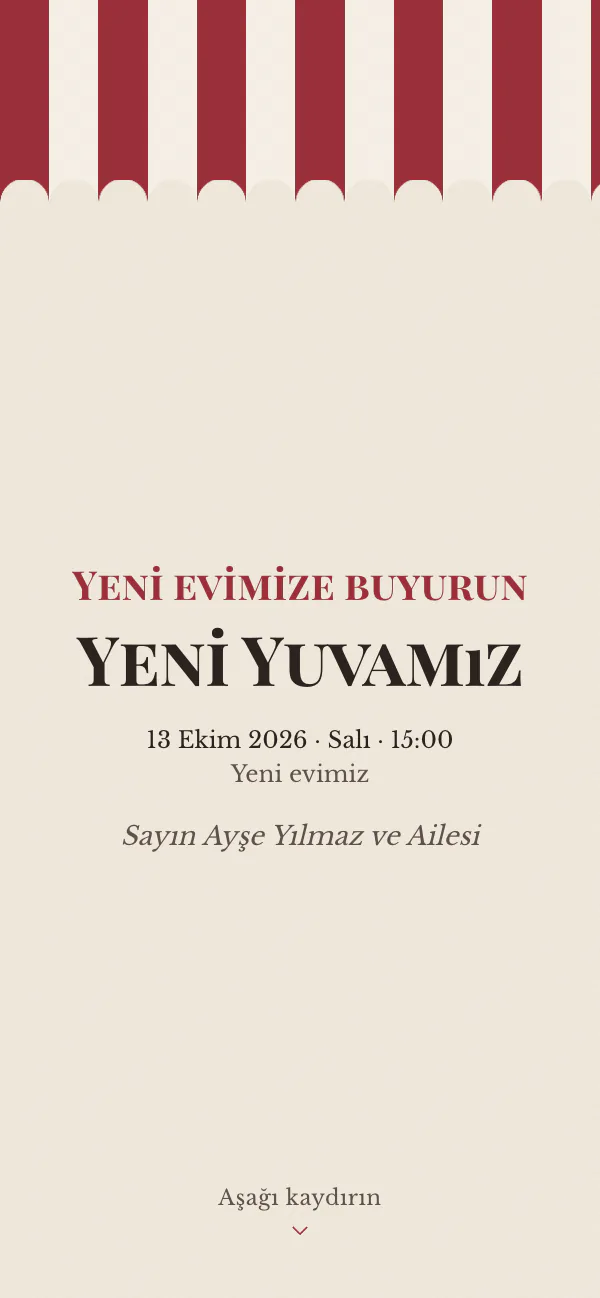 Dijital yılbaşı partisi davetiyesi kapağı: Kafe Tentesi tasarımı telefon ekranında